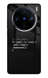 Life Motto Code Vivo X100 Pro Back Cover